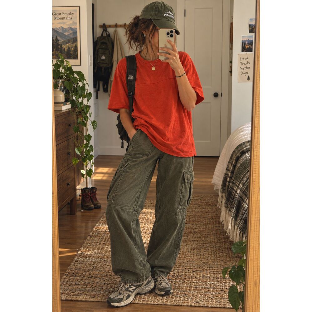 Duluth Trading Co Men’s M Orange CoolMax Performance T Shirt Workwear